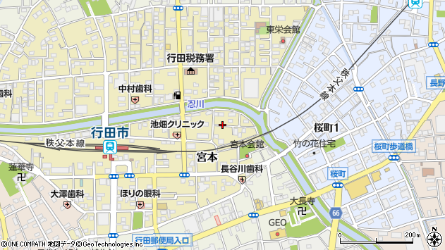 〒361-0072 埼玉県行田市宮本の地図