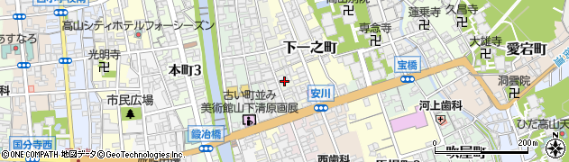岐阜県高山市下二之町62周辺の地図