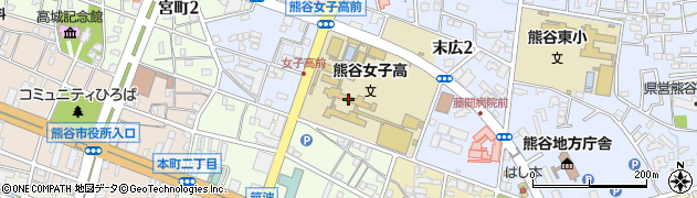 埼玉県立熊谷女子高等学校周辺の地図