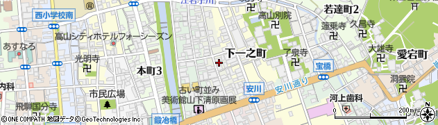 岐阜県高山市下二之町56周辺の地図