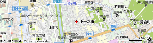 岐阜県高山市下二之町53周辺の地図