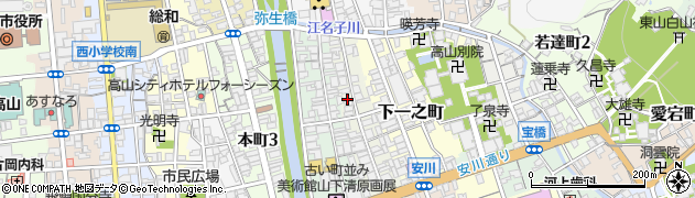 岐阜県高山市下二之町20周辺の地図
