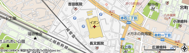 イオン熊谷店周辺の地図