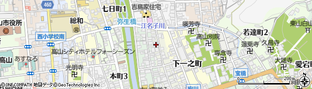岐阜県高山市下二之町22周辺の地図
