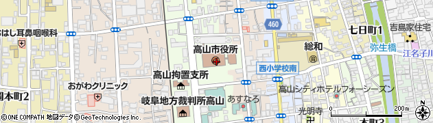 岐阜県高山市周辺の地図