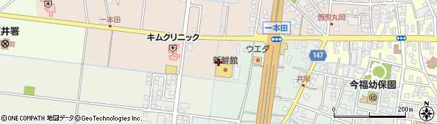 ヤングドライグループヤングドライハニー新鮮館丸岡店周辺の地図