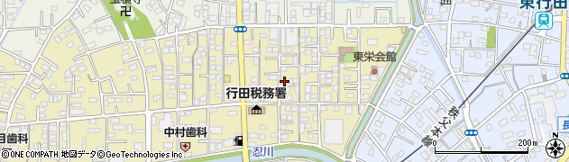 埼玉県行田市栄町周辺の地図