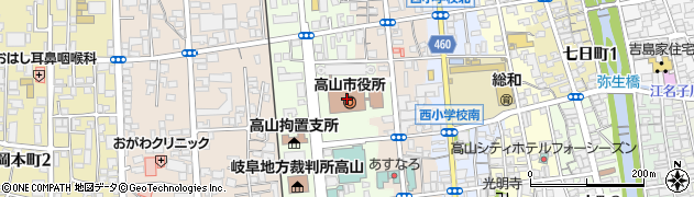 高山市役所　ＩＰ電話用周辺の地図