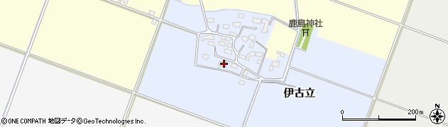茨城県下妻市伊古立284周辺の地図
