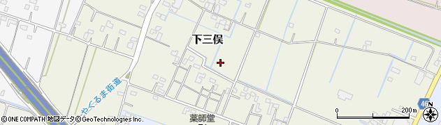 埼玉県加須市下三俣周辺の地図
