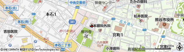 関東信越国税局　熊谷税務署周辺の地図