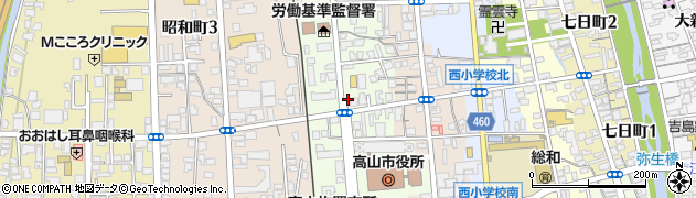 岐阜県高山市花岡町周辺の地図