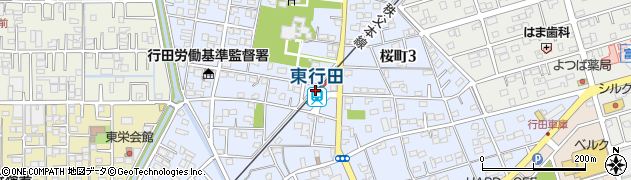 東行田駅周辺の地図