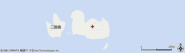 二股島周辺の地図