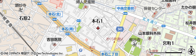埼玉県熊谷市本石1丁目周辺の地図