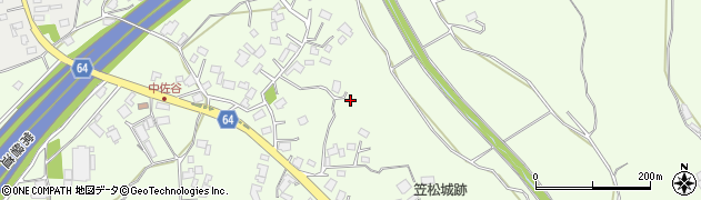茨城県かすみがうら市中佐谷周辺の地図