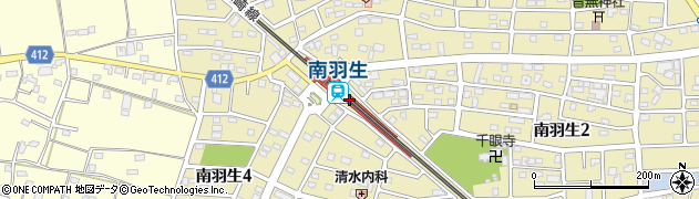埼玉県羽生市周辺の地図