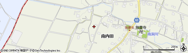 長野県塩尻市南内田周辺の地図