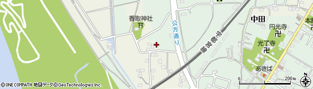 茨城県古河市中田新田204周辺の地図