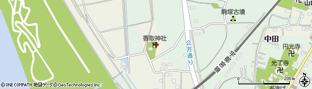 茨城県古河市中田新田199周辺の地図