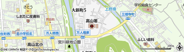 高山警察署　飛騨地区少年サポートセンター周辺の地図