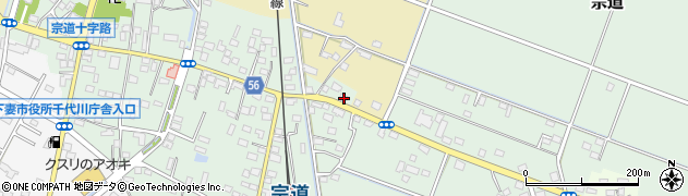 茨城県下妻市宗道405周辺の地図