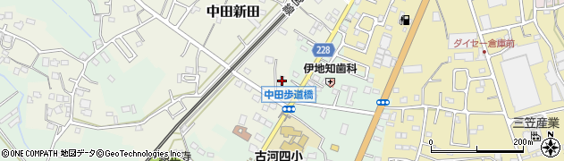 茨城県古河市中田新田94周辺の地図