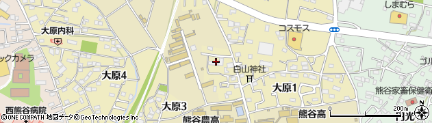 埼玉県熊谷市大原周辺の地図