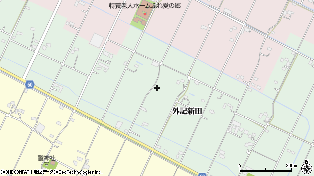 〒349-1154 埼玉県加須市外記新田の地図