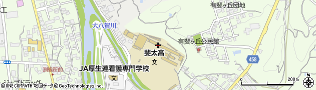 斐太高校周辺の地図