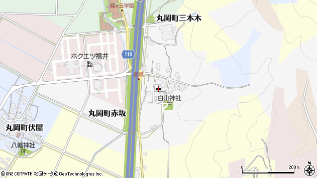 〒910-0212 福井県坂井市丸岡町赤坂の地図