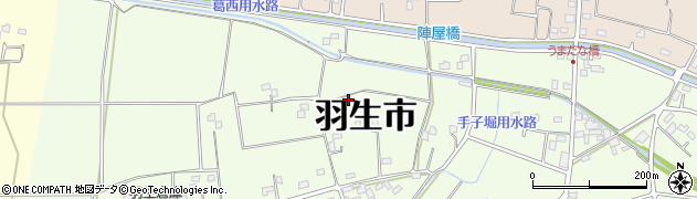 埼玉県羽生市下手子林2548周辺の地図