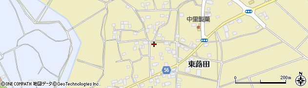 茨城県八千代町（結城郡）東蕗田周辺の地図