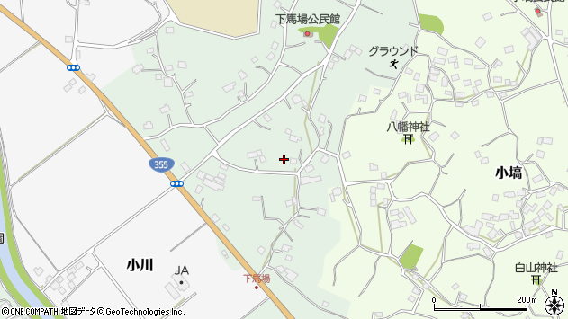 〒311-3426 茨城県小美玉市下馬場の地図