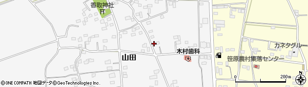 茨城県古河市山田487-1周辺の地図