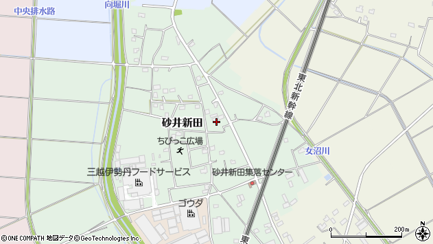 〒306-0224 茨城県古河市砂井新田の地図