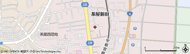 茨城県古河市茶屋新田256-34周辺の地図