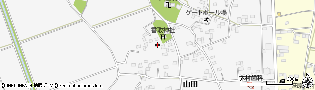 茨城県古河市山田24周辺の地図