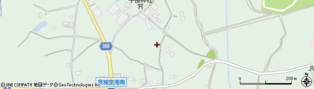 茨城県小美玉市与沢周辺の地図