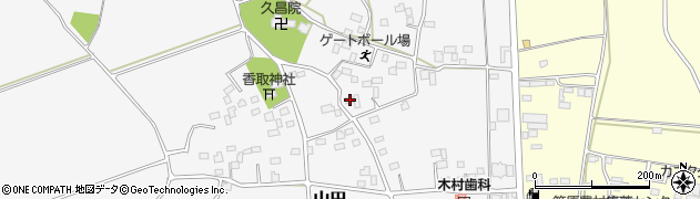 茨城県古河市山田490周辺の地図