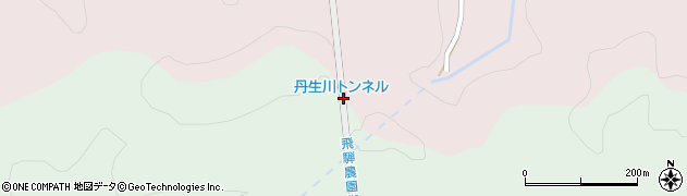 丹生川トンネル周辺の地図