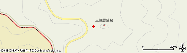 三峰展望台周辺の地図