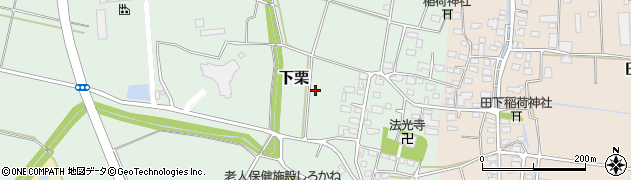 茨城県下妻市下栗周辺の地図