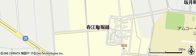 福井県坂井市春江町堀越周辺の地図