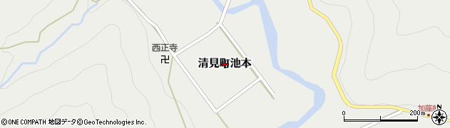 岐阜県高山市清見町池本周辺の地図