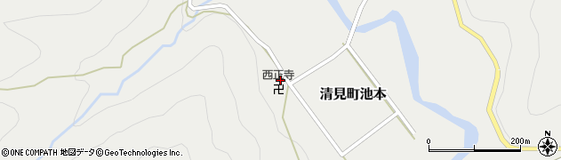 岐阜県高山市清見町池本925周辺の地図