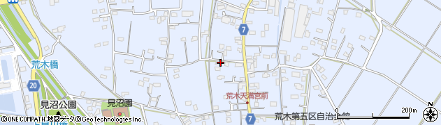 埼玉県行田市荒木周辺の地図