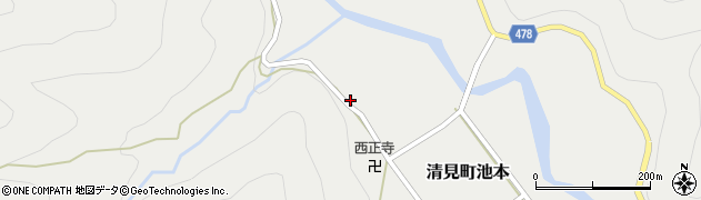 岐阜県高山市清見町池本767周辺の地図