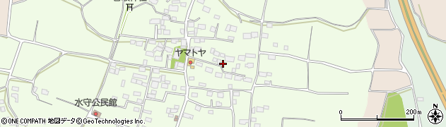 茨城県つくば市水守周辺の地図