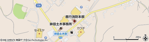 鹿行広域消防本部鉾田消防署周辺の地図